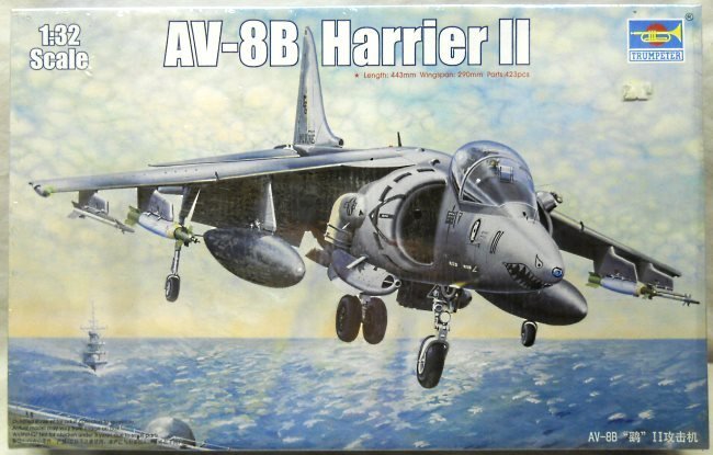 Trumpeter 1/32 AV-8B Harrier II - USMC VMA-231 Ace of Spades / VMA-223 Bulldogs, 02229 plastic model kit